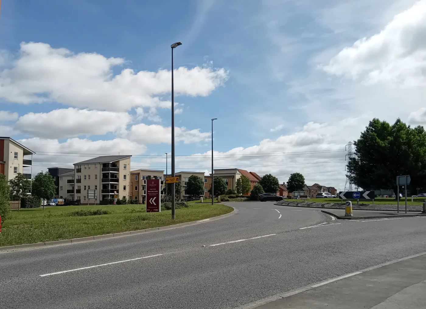 New housing near Aylesbury Vale Parkway station. Flats are the only property type in Buckinghamshire worth less than they were a year ago